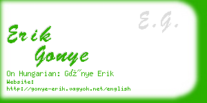 erik gonye business card